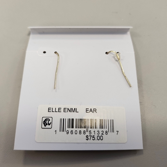 NWT Kendra Scott Gold-Tone Elle Enamel Framed Earrings in Sunset Ombre Illusion - Picture 2 of 2